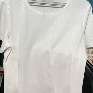 Elegant White Short Sleeve Women's Tee